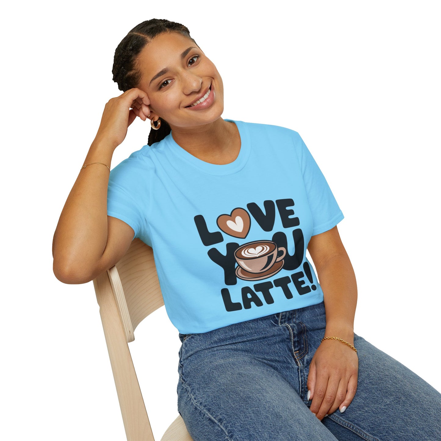 Love You Latte T‑Shirt – Cute Coffee Pun Tee | Latte Lover Gift | Coffee Humor Graphic Tee | Unisex Soft Cotton Coffee Shirt