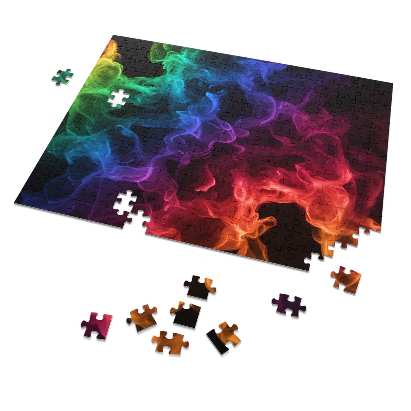Jigsaw Puzzle with Smoke Design