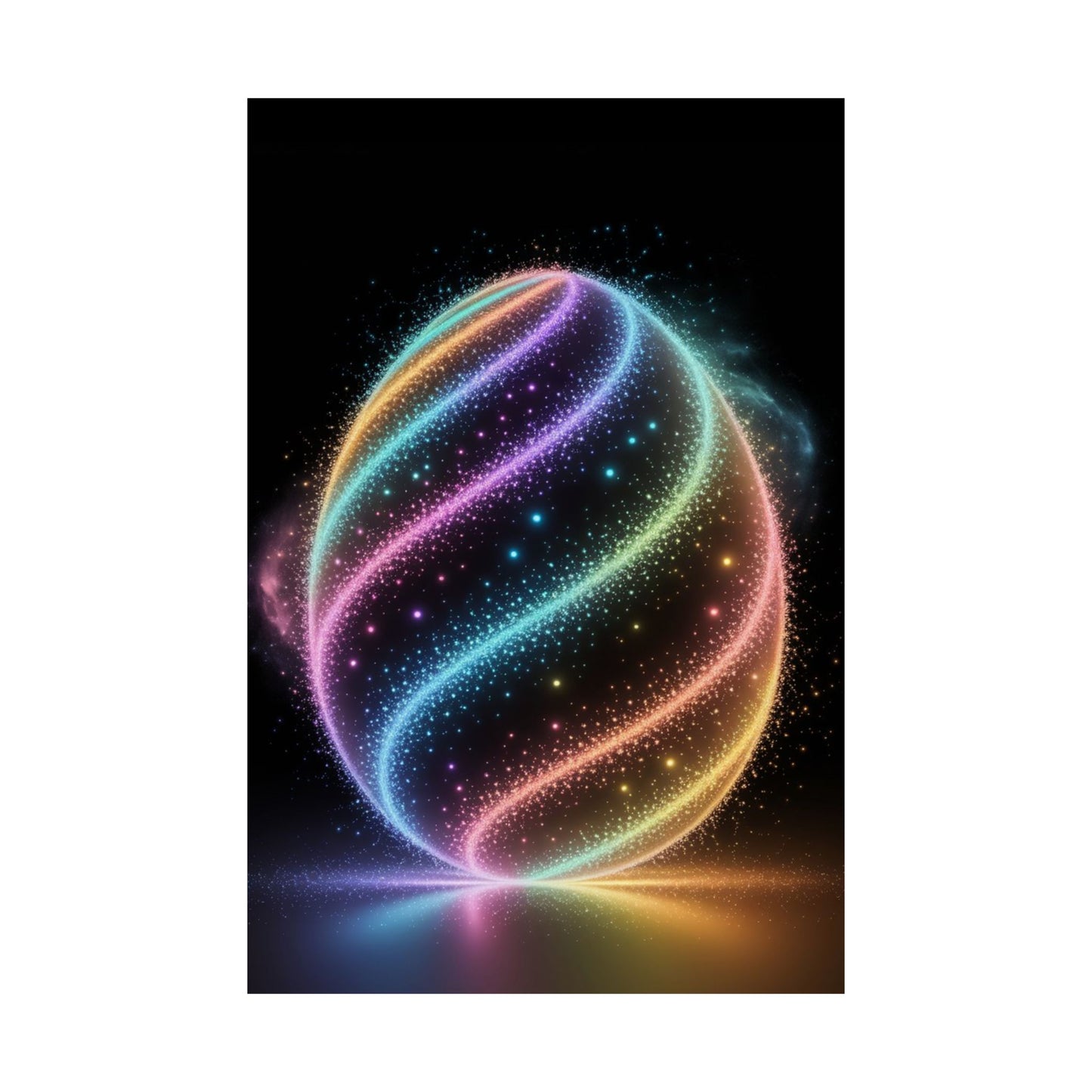 Easter Poster Bioluminescent Easter Egg Wall Art Easter Decor Easter Decoration
