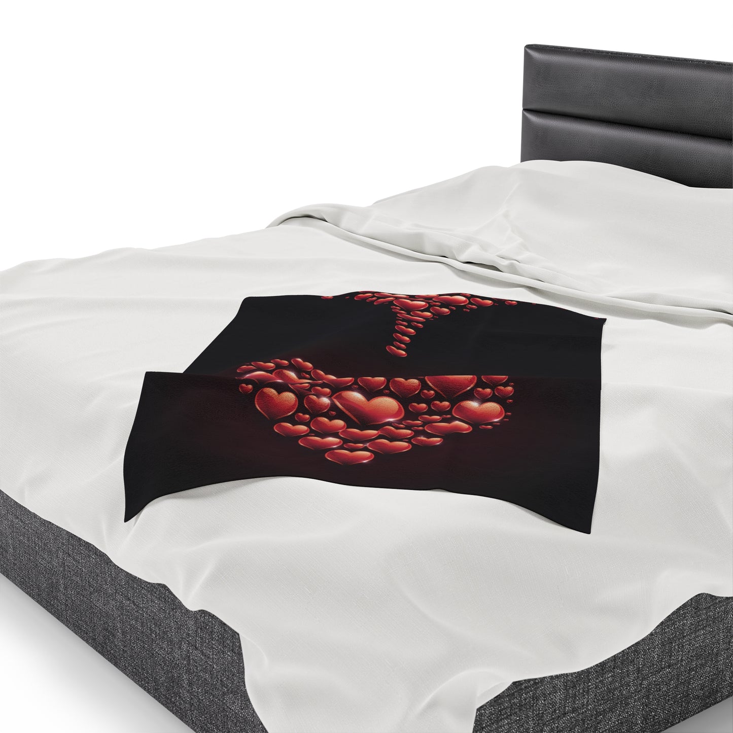 Plush Blanket with Heart of Hearts Design