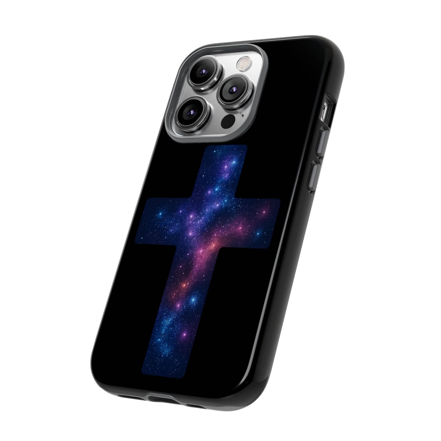 iPhone Case - Galactic Cross design Christian Phone Case Spiritual iPhone Accessory Religious Case Gift for Believers