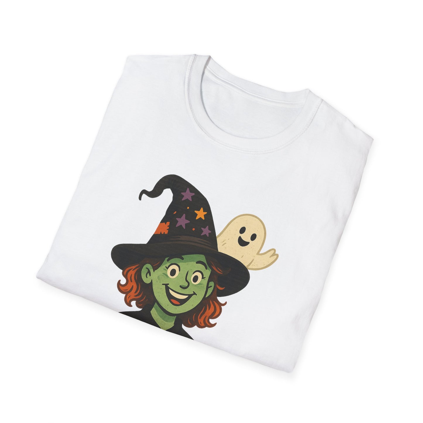 Witch Way to the Boos Halloween Shirt | Cute Witch and Ghost T-Shirt | Spooky Season Graphic Tee | Funny Halloween Costume Top
