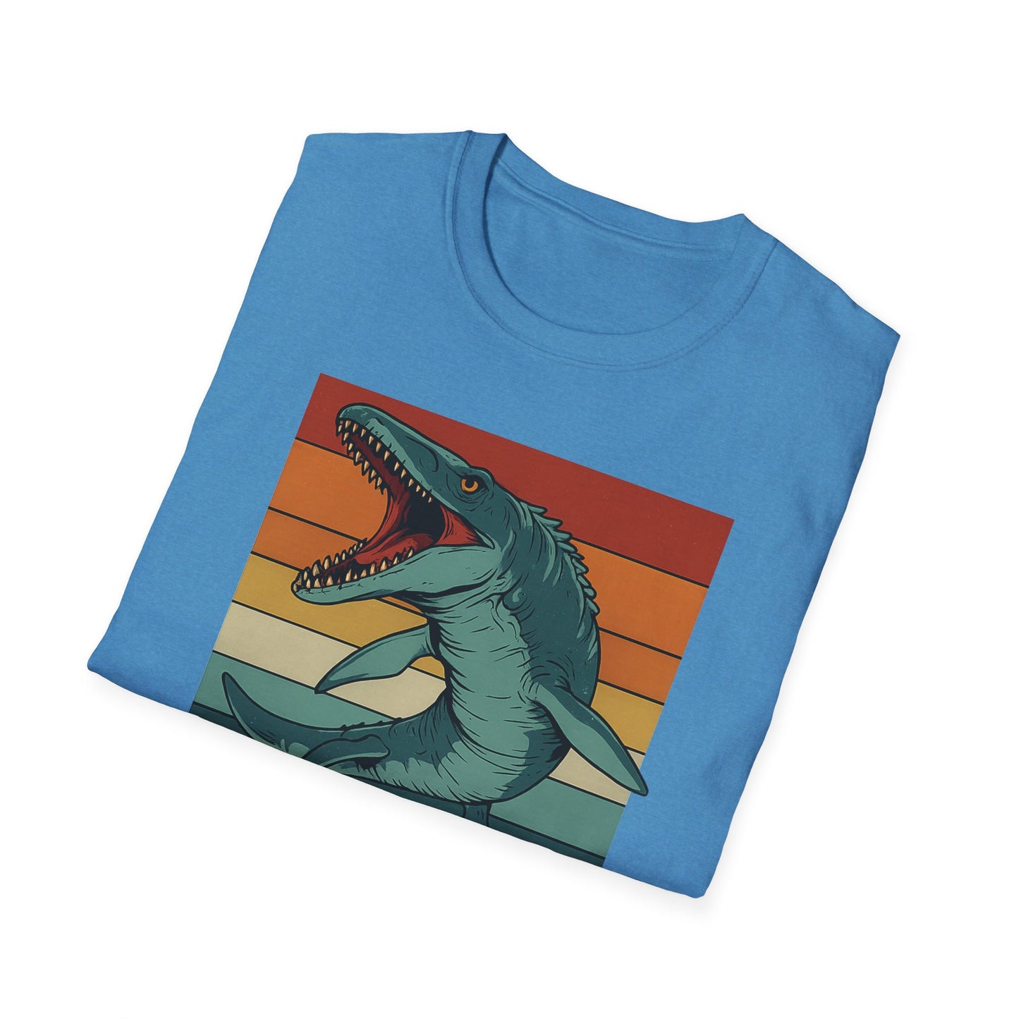 Retro Mosasaurus T-Shirt - Cretaceous Sea Monster Graphic Tee, Dinosaur Lover Gift, Paleontology Birthday, Soft Unisex Jurassic Cotton