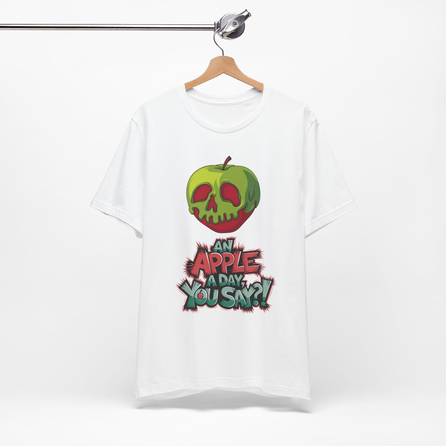 Funny Apple Skull Shirt – An Apple A Day You Say? – Grunge Fruit Tee – Y2K Nostalgia T‑Shirt – Gift for Fruit Lovers