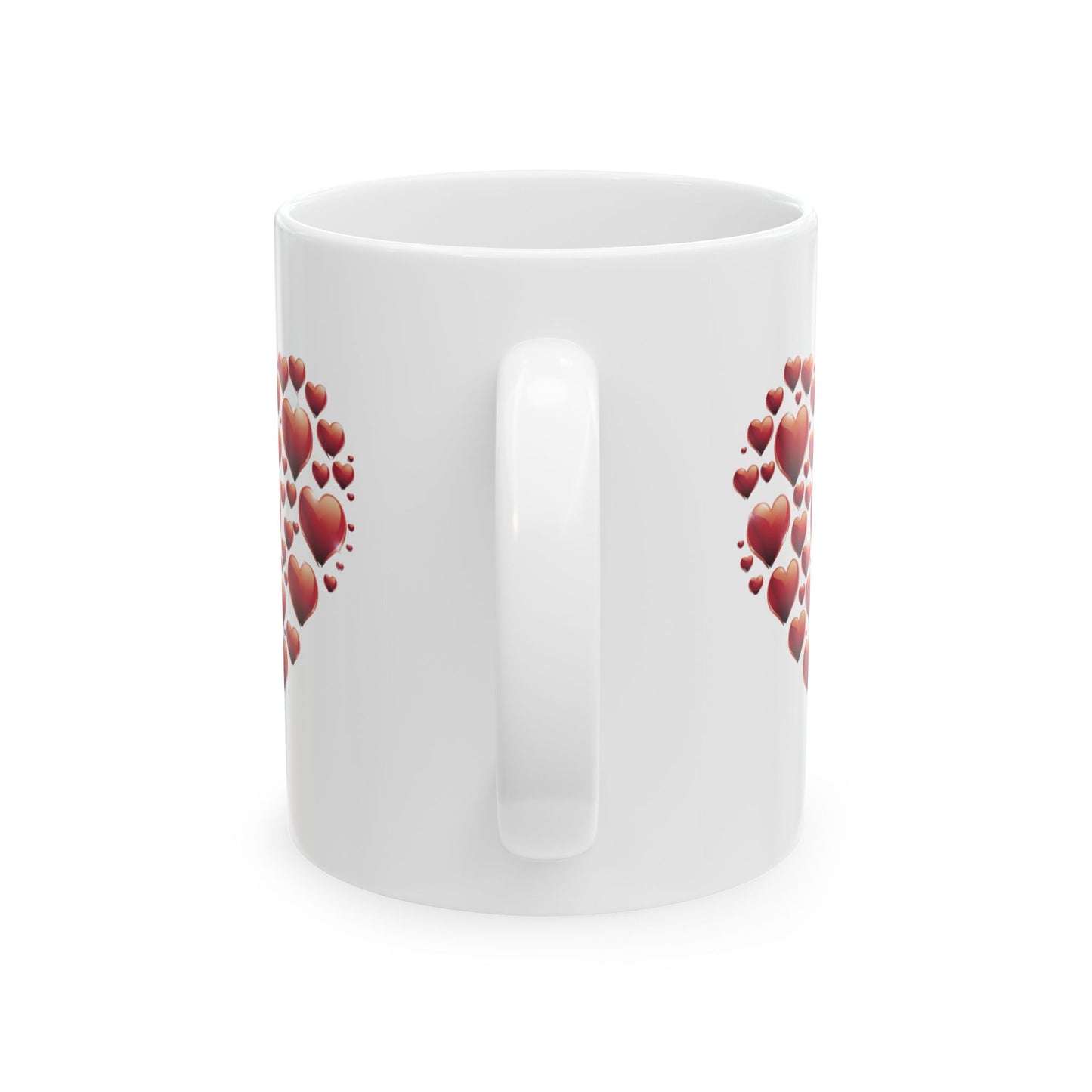 Mug - Heart Made Out of Hearts Fun Ceramic Mug (11oz, 15oz)
