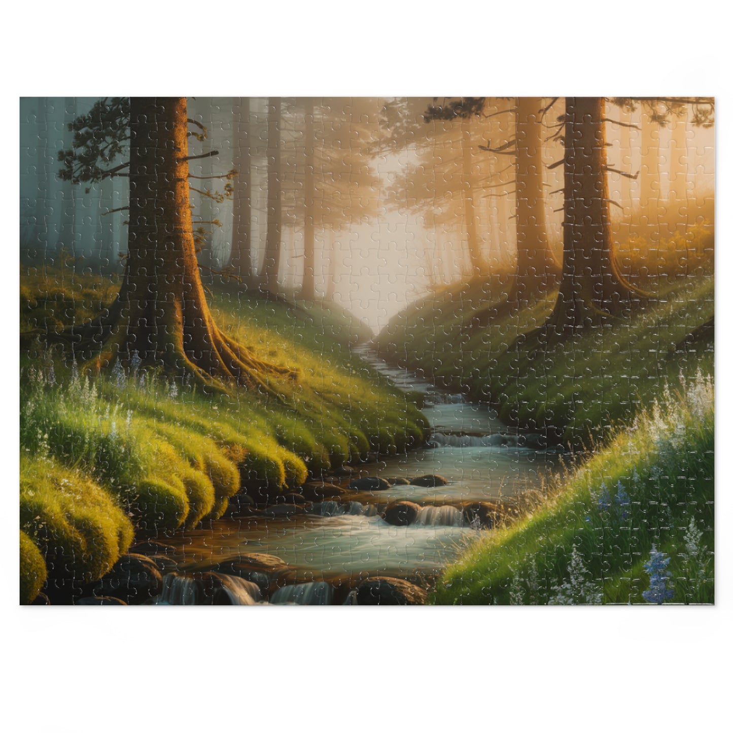 Serene Forest Jigsaw Puzzle with Collector's Tin - Ideal Gift for Nature Lovers