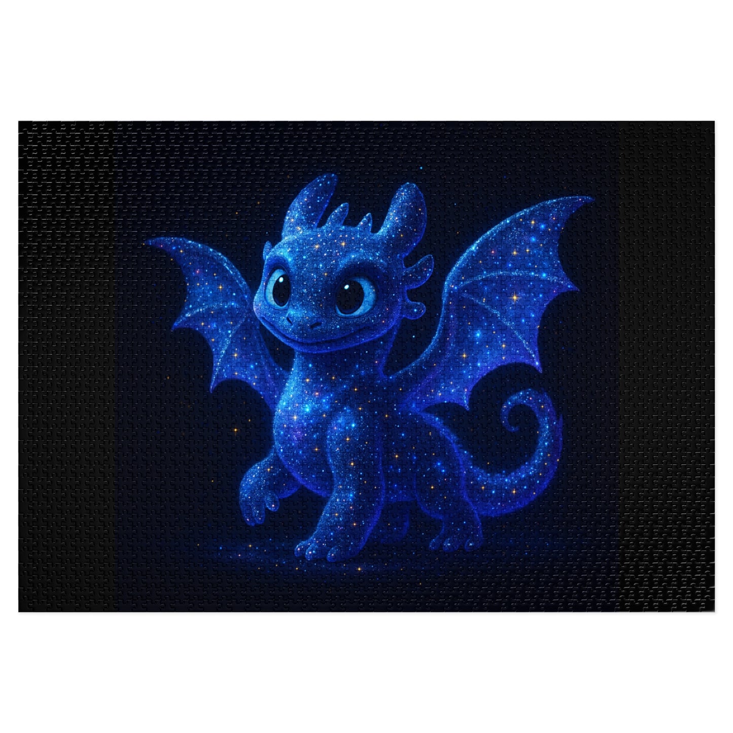 Galaxy Dragon Jigsaw Puzzle - Cute Fantasy Night Sky Puzzle Gift for Kids & Adults - Starry Sky Dragon Puzzle - Whimsical Game