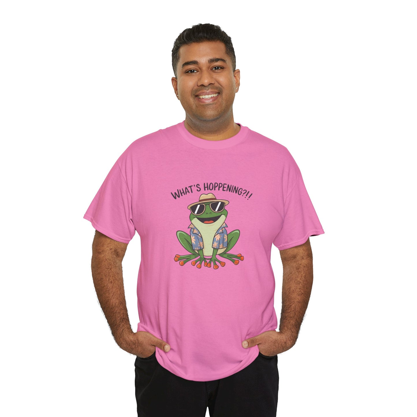 Funny Frog Shirt | What’s Hoppening T-Shirt | Cool Frog Graphic Tee | Amphibian Dad Joke Shirt | Cottagecore Animal Lover Gift