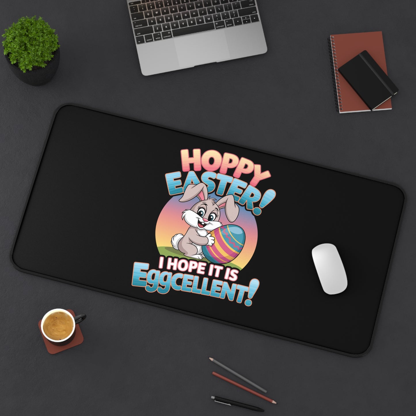 Easter Bunny Desk Mat Easter Mouse Pad Easter Decor Easter Bunny Office Decoration