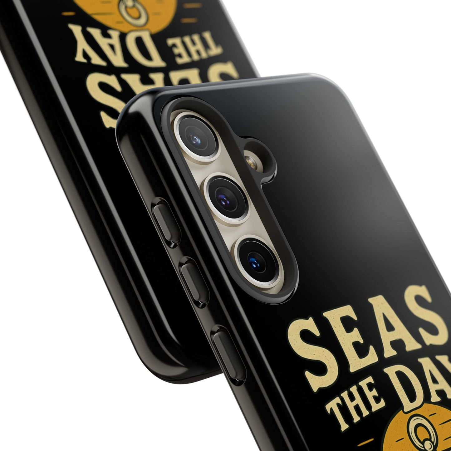 Seas the Day Samsung Case – Nautical Phone Case – Anchor Pun Gift – Ocean Lover Accessory – Motivational Phone Cover – Beach Vibes Case