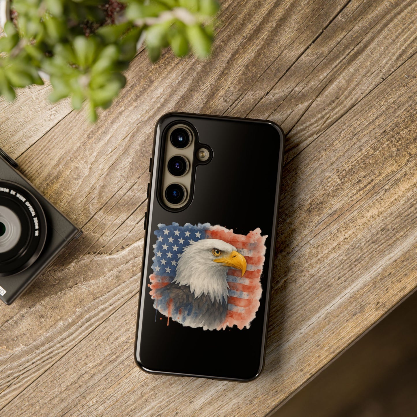 Eagle Flag Phone Case for Samsung Phone - Patriotic Tough Case for Freedom Lovers 4th of July Case Memorial Day Veteran's Day