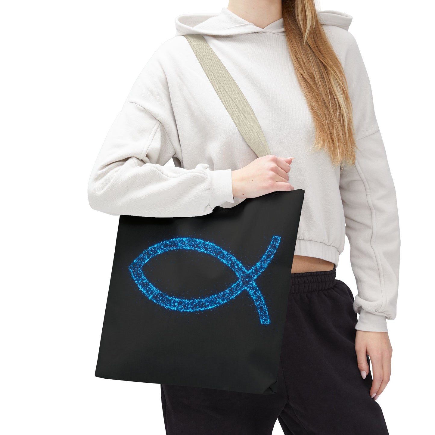 Sparkling Fish Symbol Tote Bag - Inspirational Vibes