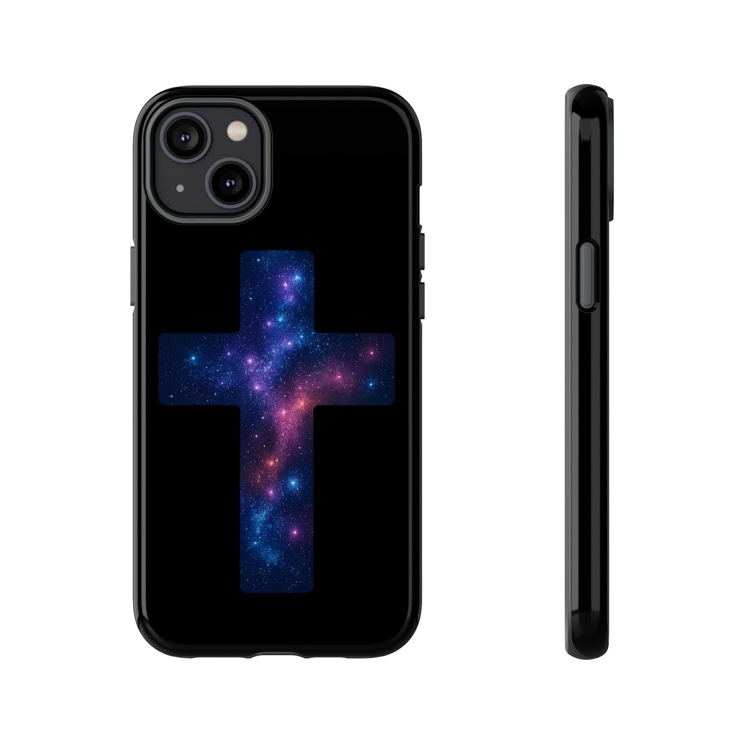 iPhone Case - Galactic Cross design Christian Phone Case Spiritual iPhone Accessory Religious Case Gift for Believers