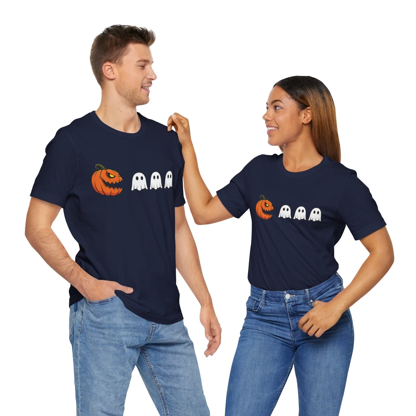 Pumpkin Pac-Man Shirt, Halloween Arcade Tee, Pumpkin Chase Ghosts Tee, Retro Gaming Halloween, Spooky Season Shirt, Vintage Game Pumpkin Top