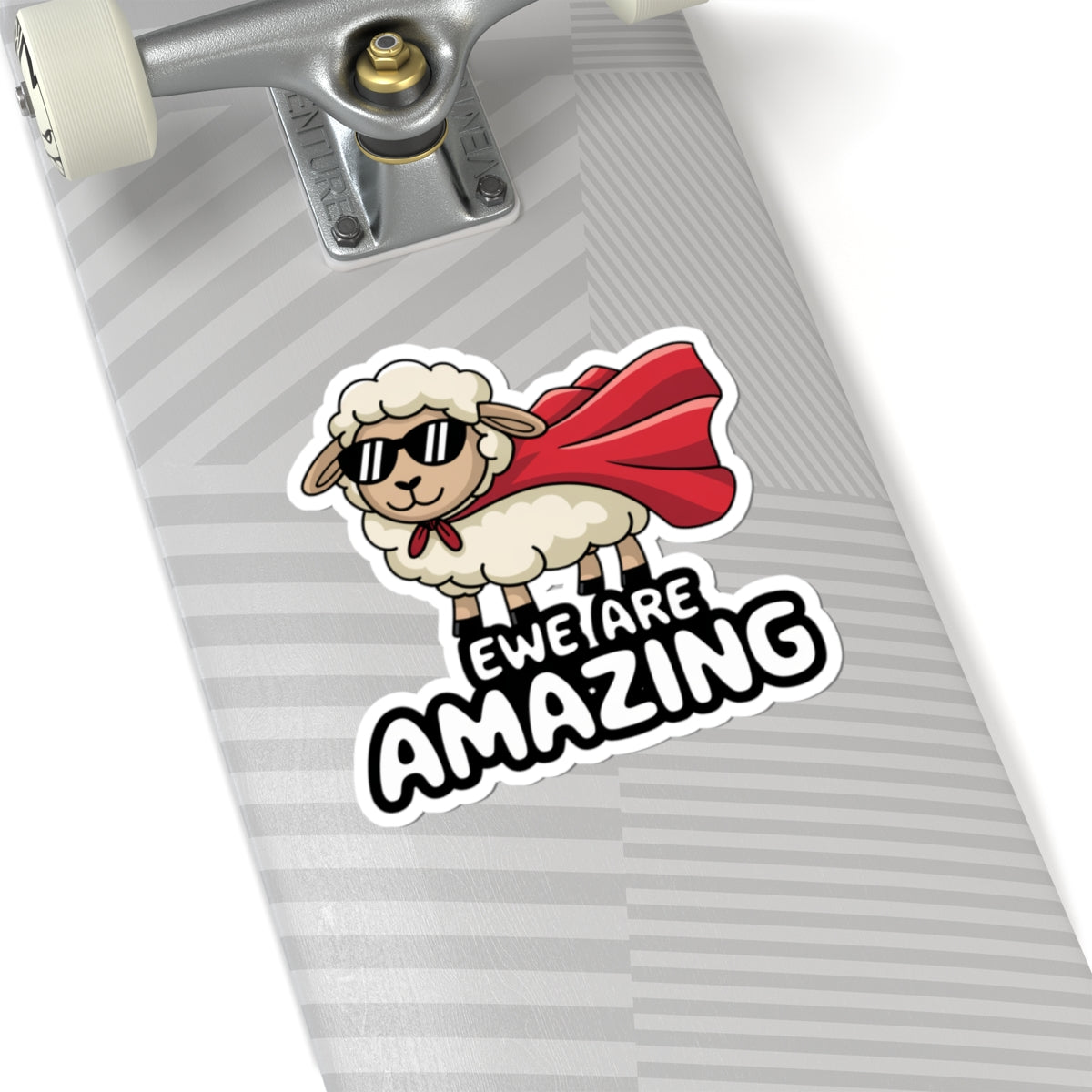 Funny Sheep Sticker – “Ewe Are Amazing” Punny Vinyl Sticker for Laptop, Gift for Coworker, Cute Motivational Decal