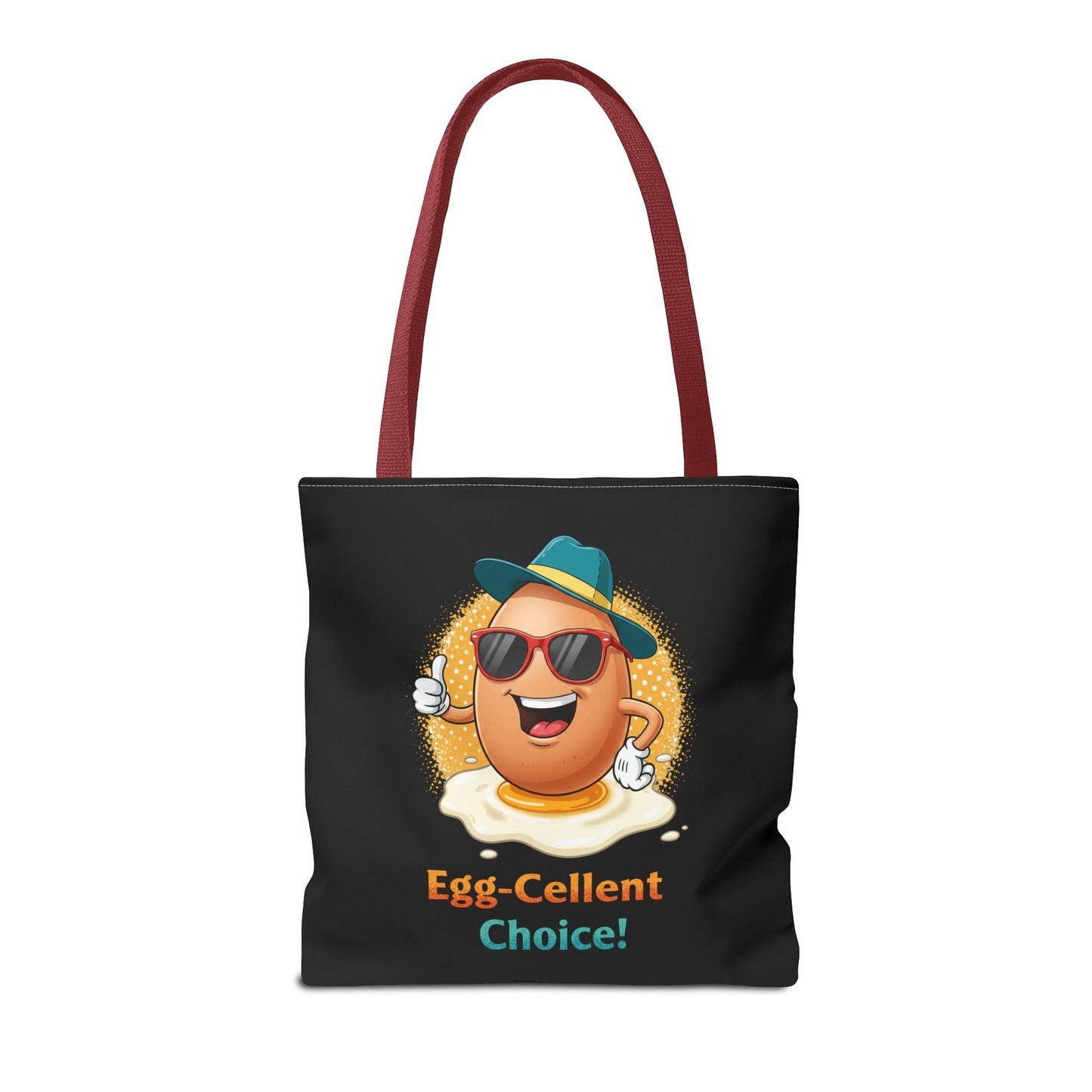 Tote Bag: Egg-Cellent Choice Thumbs Up Pun Design