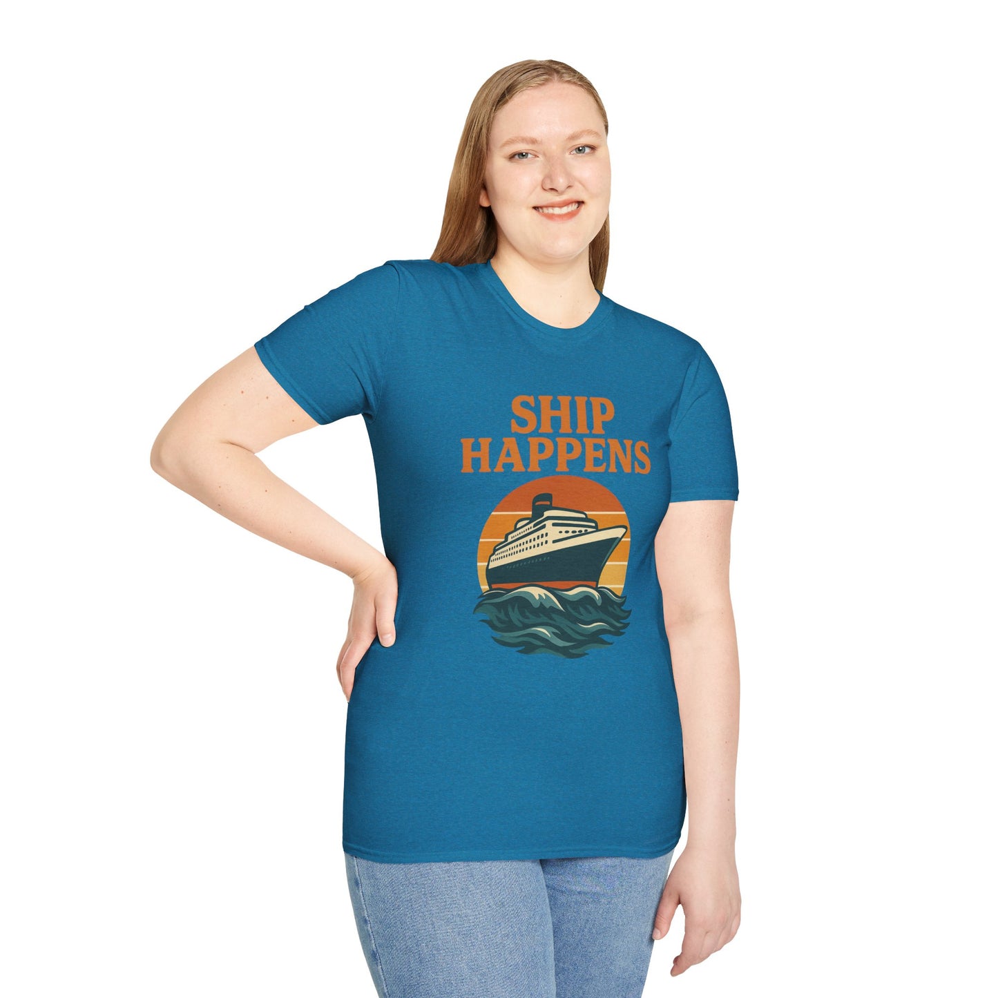 Ship Happens Tee • Funny Nautical Pun Shirt • Comfort Colors Unisex Cruise Vacation Tee • Ocean Humor • Gift for Sailors & Beach Lovers