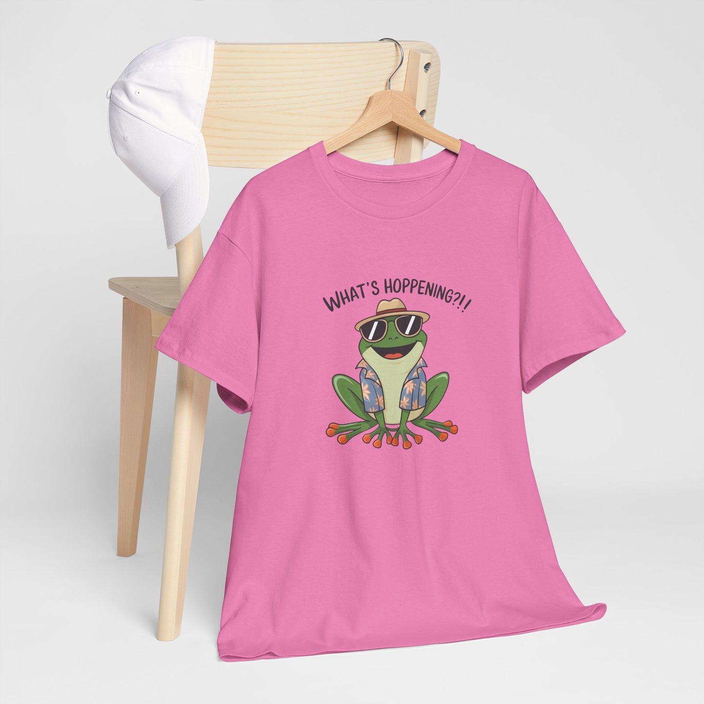 Funny Frog Shirt | What’s Hoppening T-Shirt | Cool Frog Graphic Tee | Amphibian Dad Joke Shirt | Cottagecore Animal Lover Gift