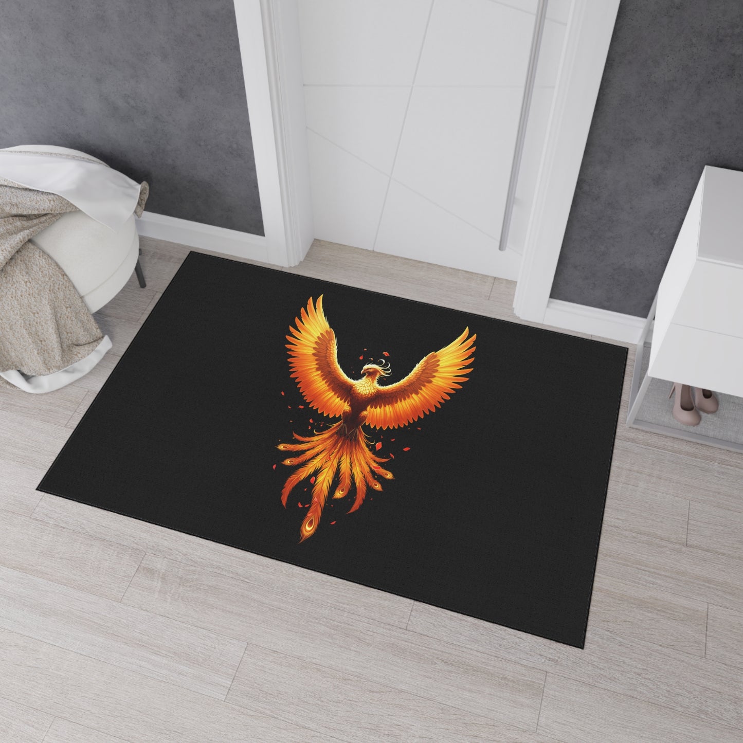 Phoenix Fire Floor Mat Welcome Mat for Home & Office Decor Fire Bird Door Mat Phoenix Welcome Mat Home Decor