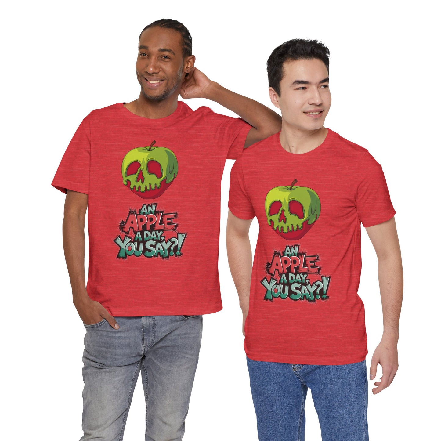 Funny Apple Skull Shirt – An Apple A Day You Say? – Grunge Fruit Tee – Y2K Nostalgia T‑Shirt – Gift for Fruit Lovers