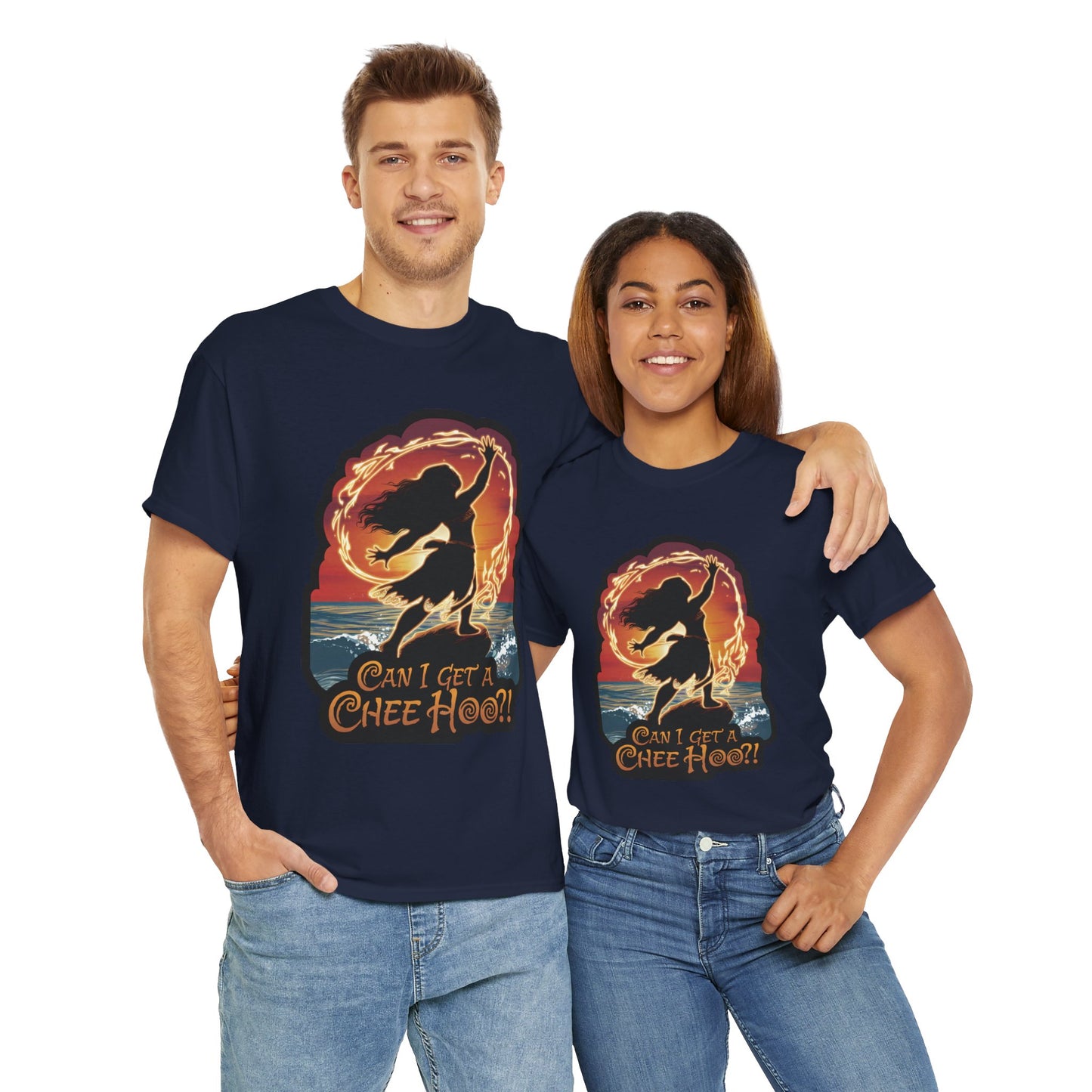 Can I Get a Chee Hoo Shirt – Hawaiian Island Vibes Tee – Hula Dancer Sunset Graphic T-Shirt – Polynesian Luau Party Unisex Top
