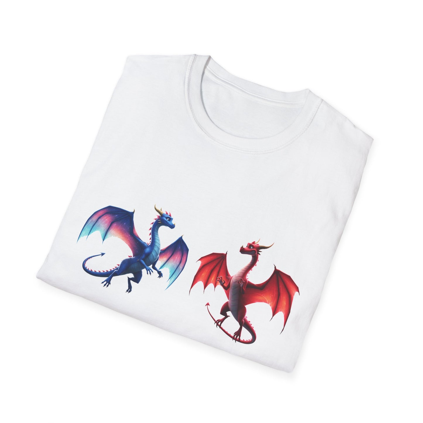 Dragon Duel Fantasy T-Shirt | Fire & Ice Dragon Graphic Tee | Unisex Gamer Shirt | DnD Gift | Cool Mythical Creature Shirt