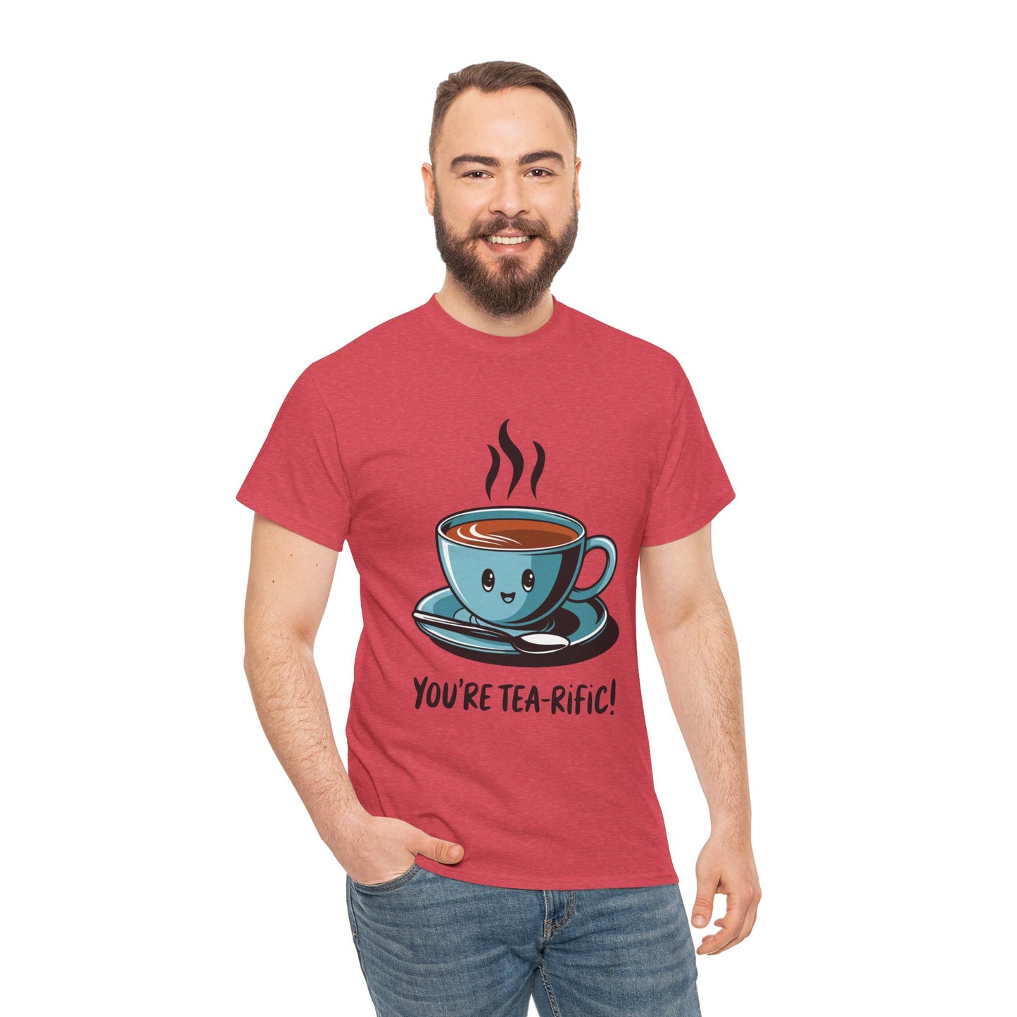You’re Tea-Rific! Cute Tea Pun T-Shirt for Tea Lovers - Funny Gift, Kawaii Cup Graphic Tee - Unisex Soft Cotton Shirt