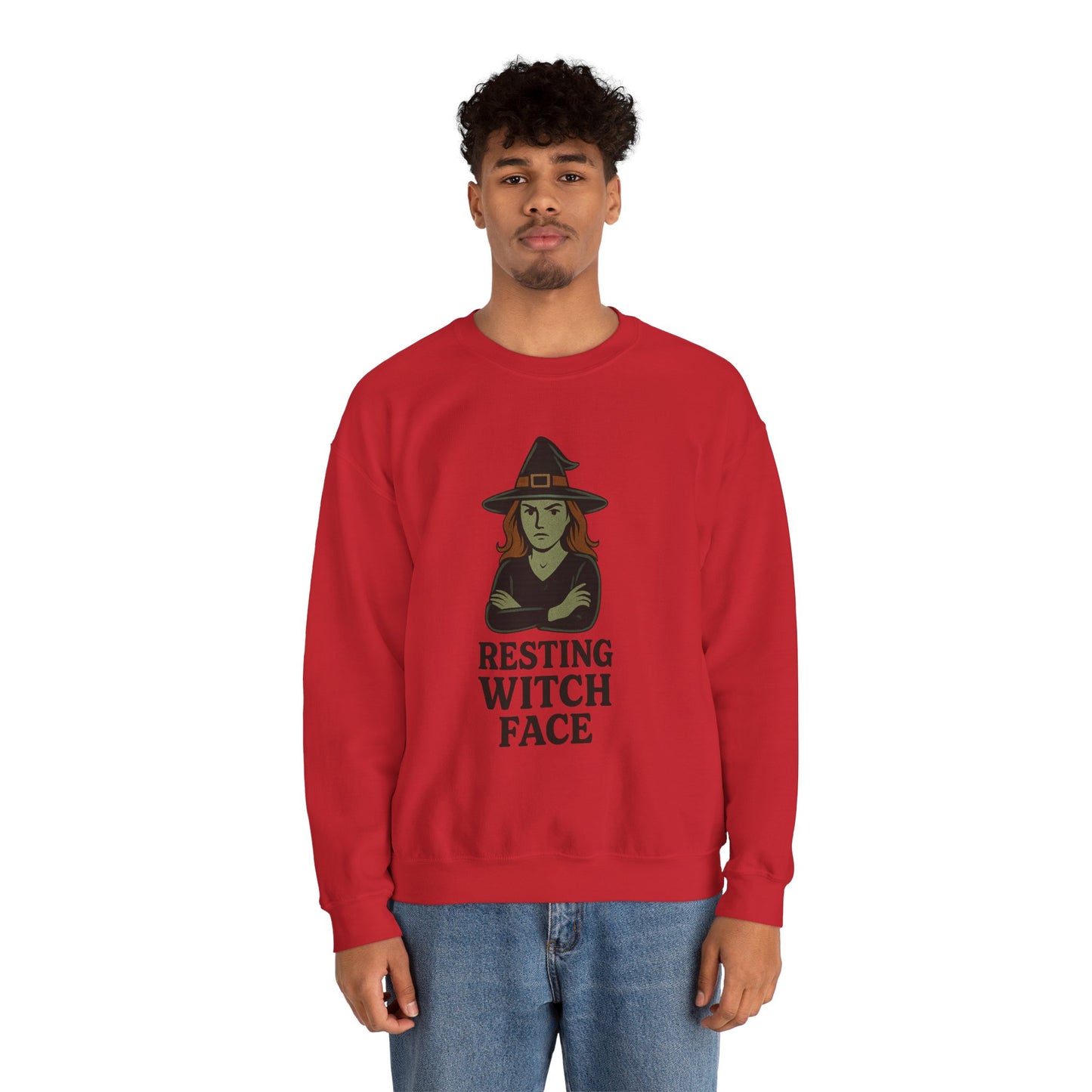 Resting Witch Face Sweatshirt, Funny Halloween Witch Crewneck, Spooky Season Sweatshirt, Fall Humor Graphic Pullover, Witchy Gift