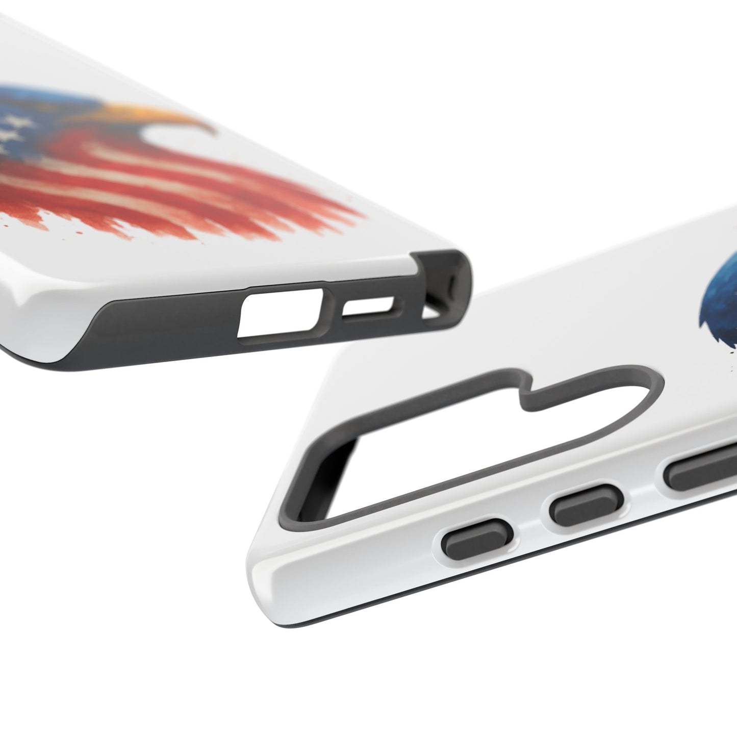 Patriotic Eagle Samsung Case - USA Flag Rugged Tough Cover, Dual-Layer Protection, Veteran and 4th of July Gift Galaxy Series