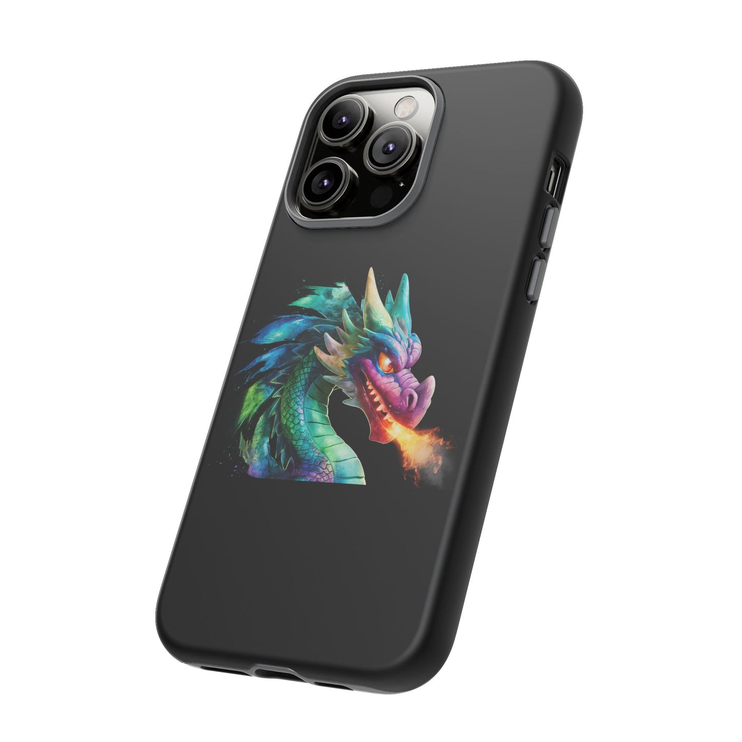 Dragon iPhone Case - Fantasy Fire-Breathing Art Protective Cover - Bookish Dark Academia Aesthetic Gift for Teens and Adults