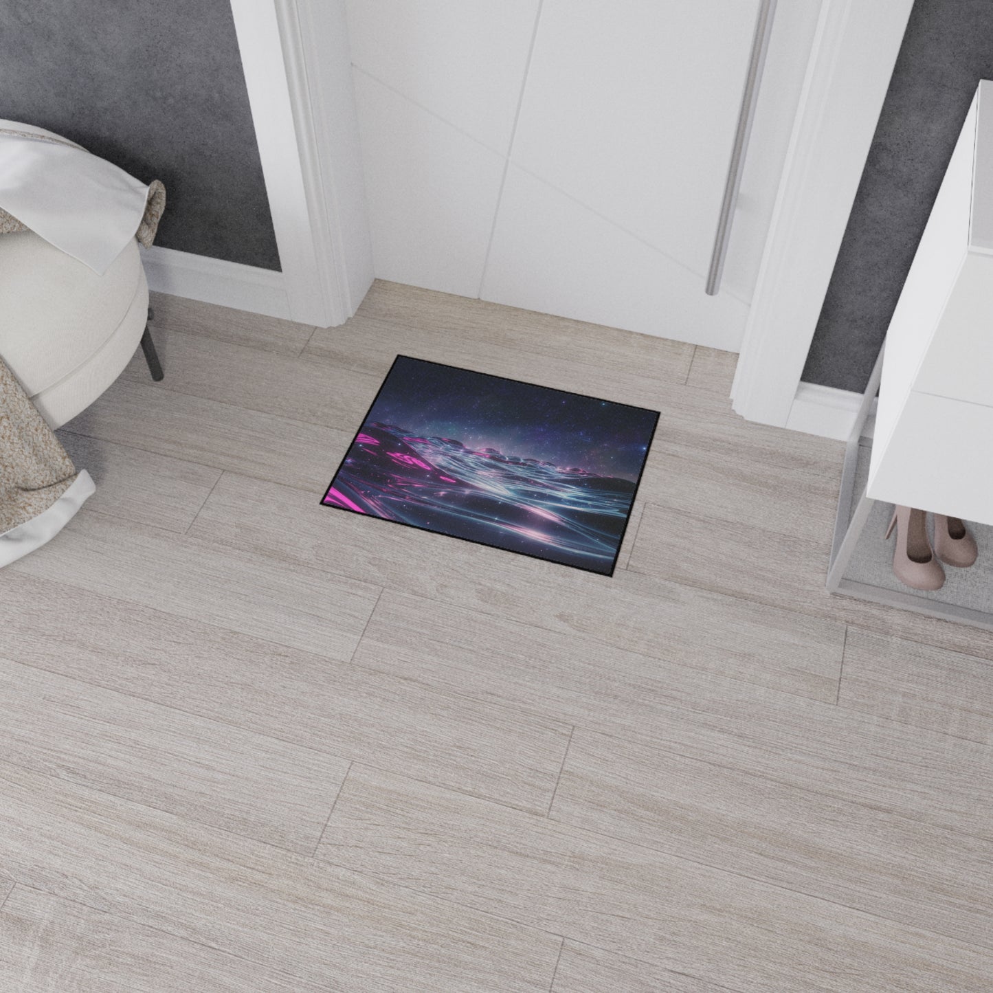 Floor Mat - Galactic Ocean and Night Sky Design