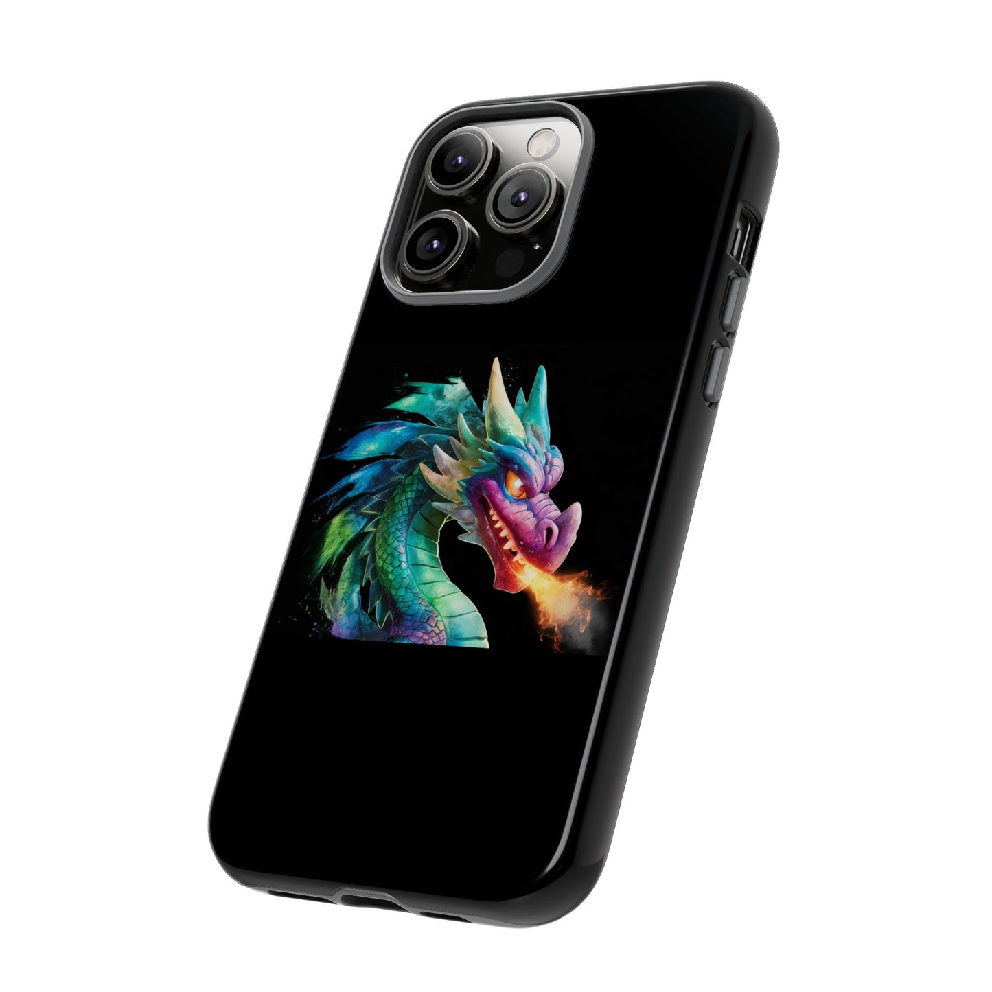 Dragon iPhone Case - Fantasy Fire-Breathing Art Protective Cover - Bookish Dark Academia Aesthetic Gift for Teens and Adults