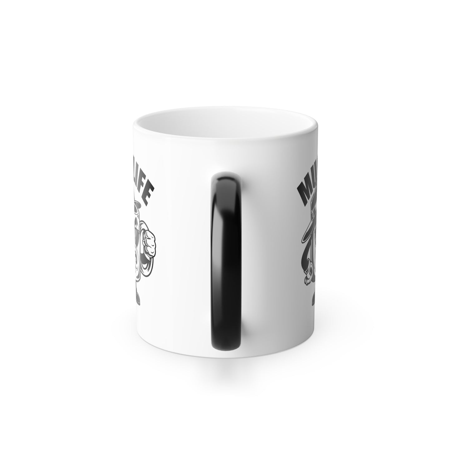Mug Life Color Changing Mug – Funny Heat Reveal Coffee Cup, Hand Wash Only, Gangster Cartoon Design, Hilarious Gift for Coffee Lovers & Friends