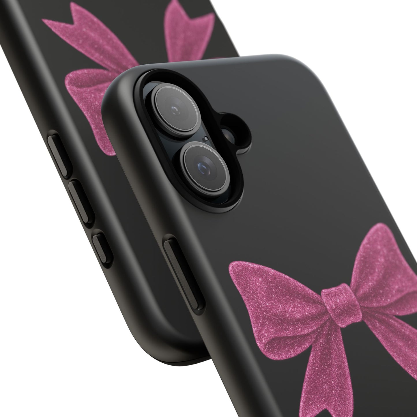 Pink Bow iPhone Case β Coquette Aesthetic Phone Cover β Glitter Soft Girl Tech Accessory β Cute Glossy Pinkcore Case β Gift for Her