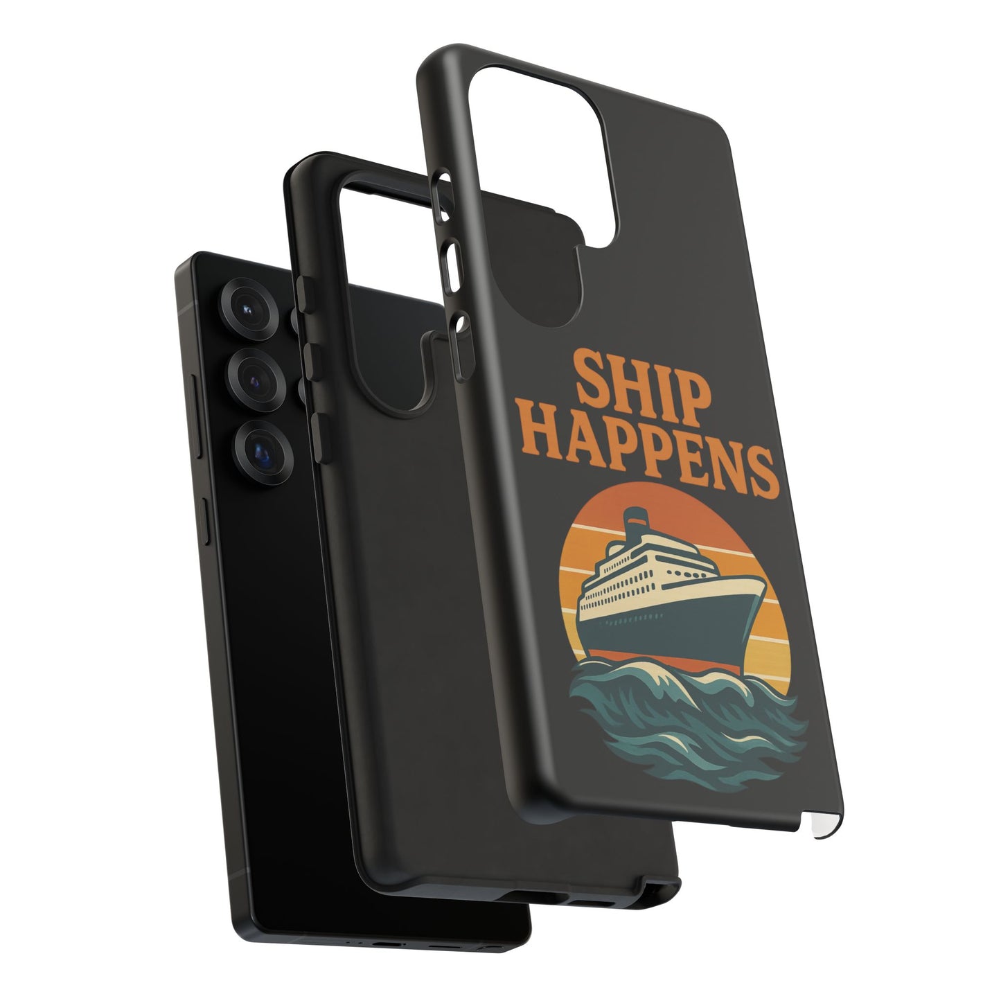 Samsung Case - Ship Happens Sunset Cruise Ship Nautical Phone Case Travel Accessory Gift for Travel Lovers Cruise Case