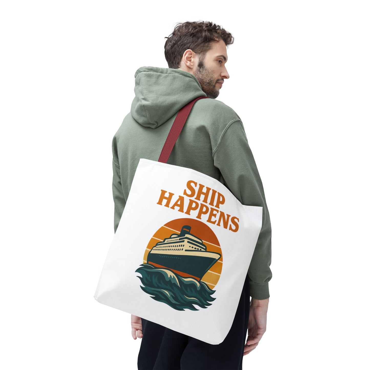 Ship Happens Tote Bag - Fun Nautical Design for Beach Lovers Cruise Bag Unique Gift for Travelers
