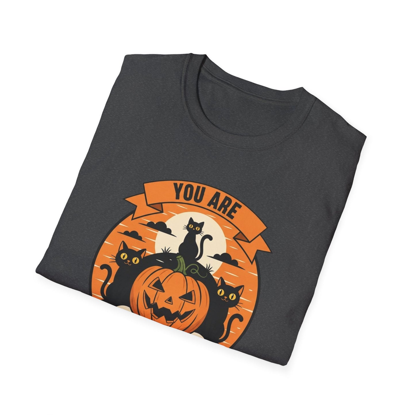 You Are Creepin' Meowt Halloween Cat T-Shirt | Funny Spooky Cat Tee | Black Cat Pumpkin Shirt | Cute Halloween Gift for Cat Lovers