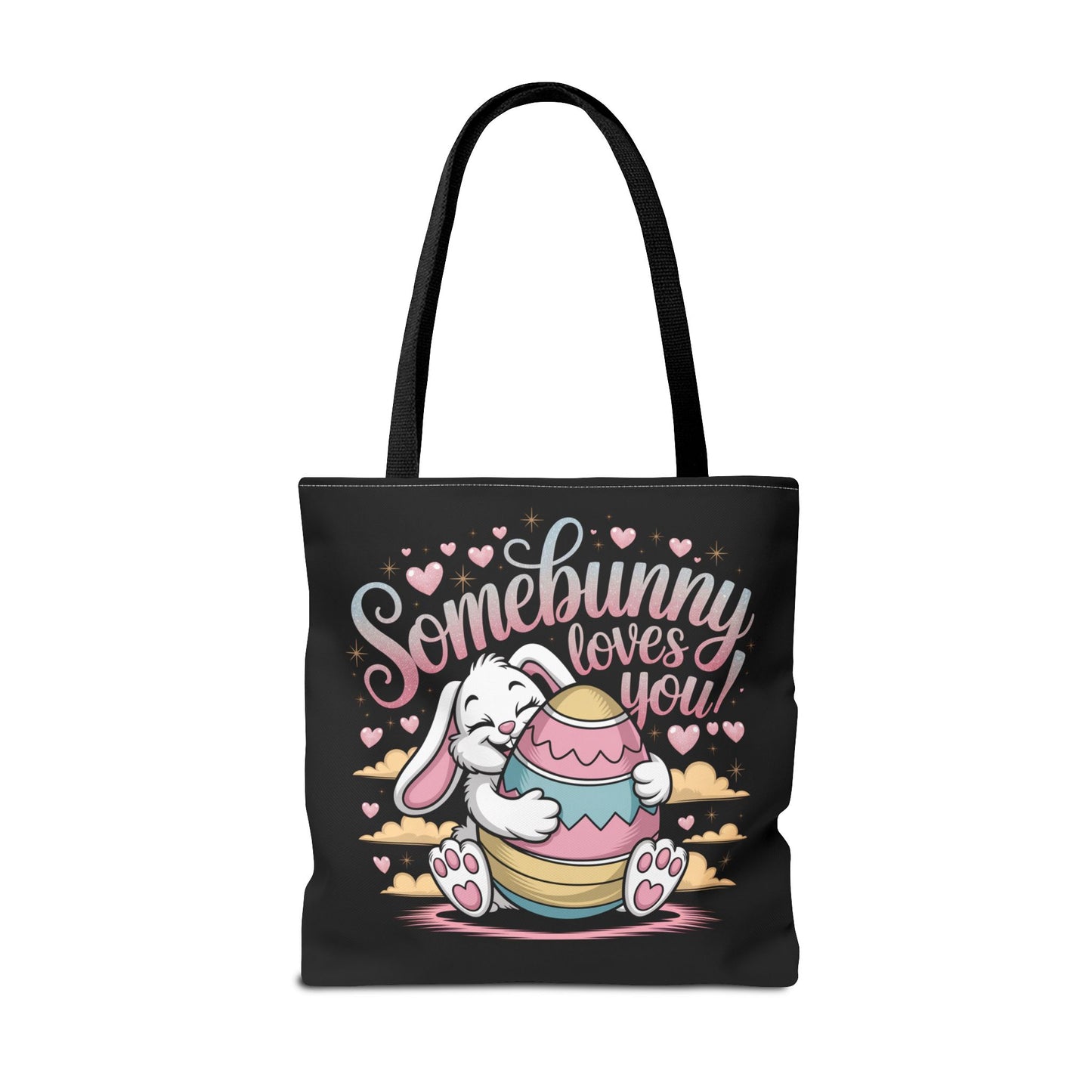Easter Bunny Tote Bag Somebunny Loves You Easter Bag Bunny