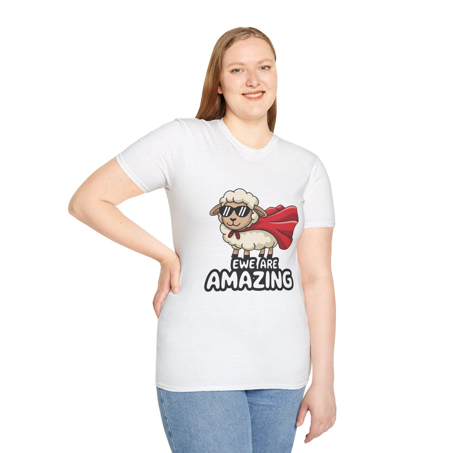 Ewe Are Amazing Funny Sheep Shirt – Cute Animal Pun T-Shirt – Superhero Lamb Graphic Tee for Farmers, Animal Lovers & Gift Giving