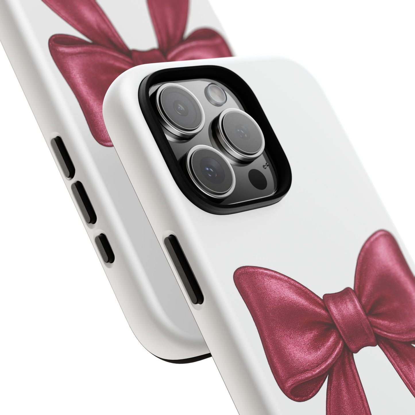 Pink Bow iPhone Case – Cute Girly Phone Cover – Glossy Ribbon Coquette Case – Soft Girl Aesthetic Accessory – Gift for Her iPhone