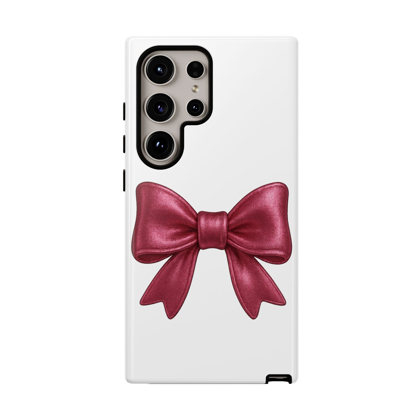 Pink Bow Samsung Case – Cute Girly Phone Cover – Glossy Ribbon Case for Samsung Galaxy – Aesthetic Phone Accessory – Gift for Her