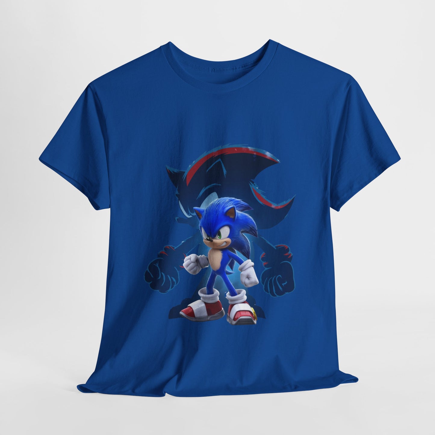 Blue Speed Hero Graphic Tee | Retro Gaming Legend T-Shirt | Fan Inspired Gamer Apparel | Cool Vintage Style Unisex Shirt for Adults & Teens
