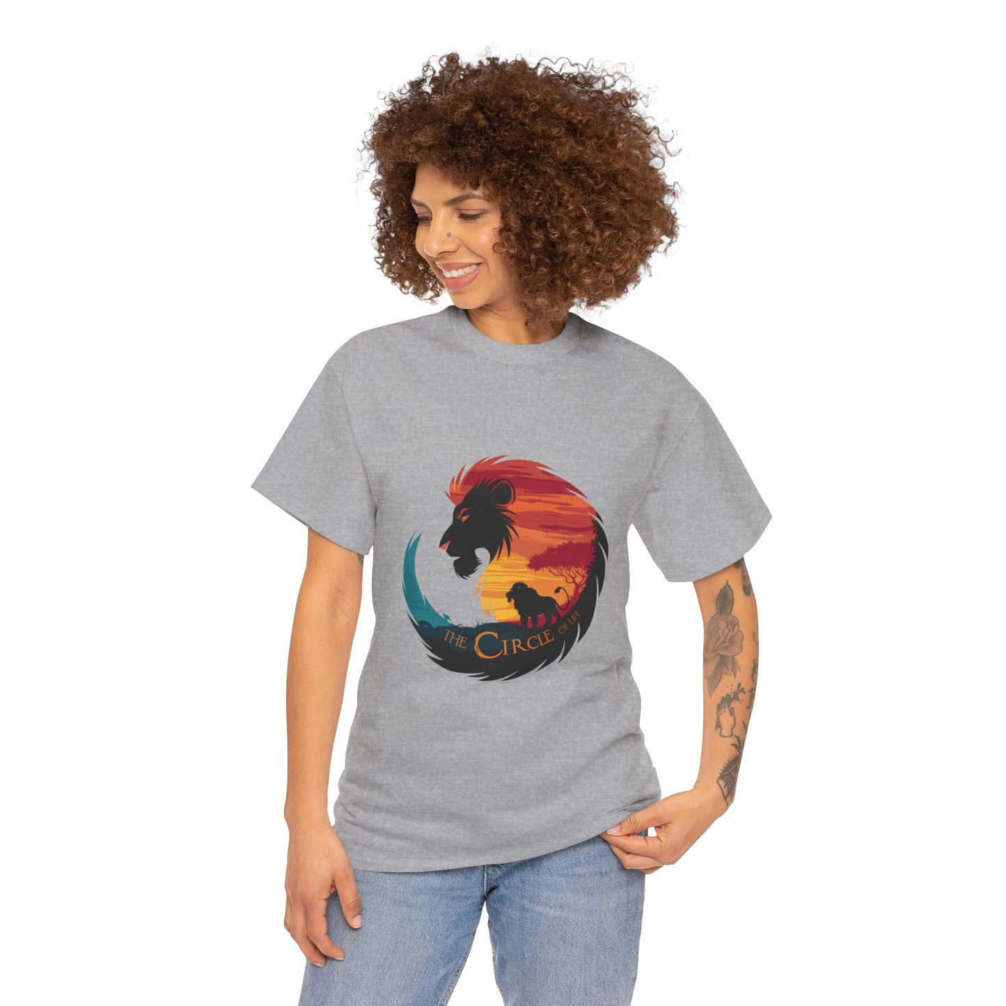 The Circle of Life Lion Shirt – Sunset Safari Wildlife Graphic Tee – Inspirational Nature T-Shirt for Animal Lovers & Adventure Fans