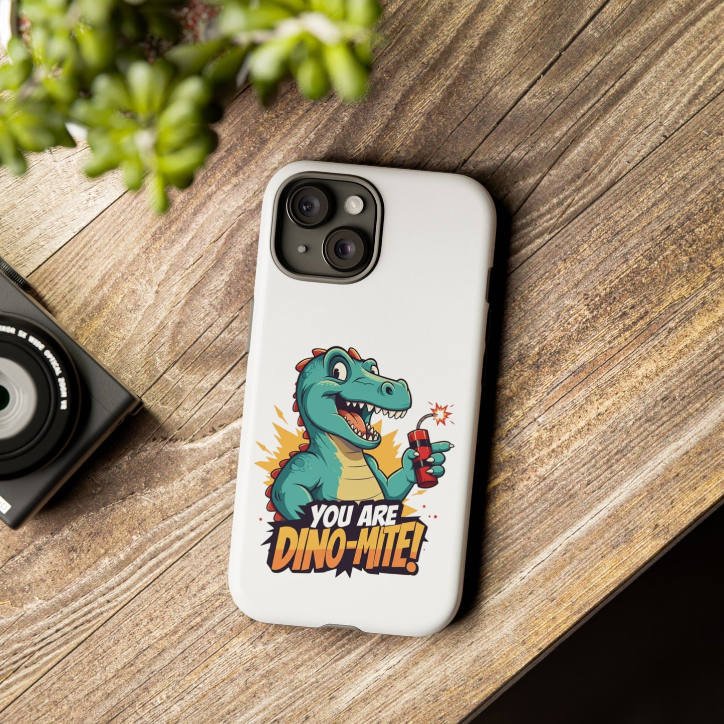 iPhone Case - Dino-Mite Pun Design