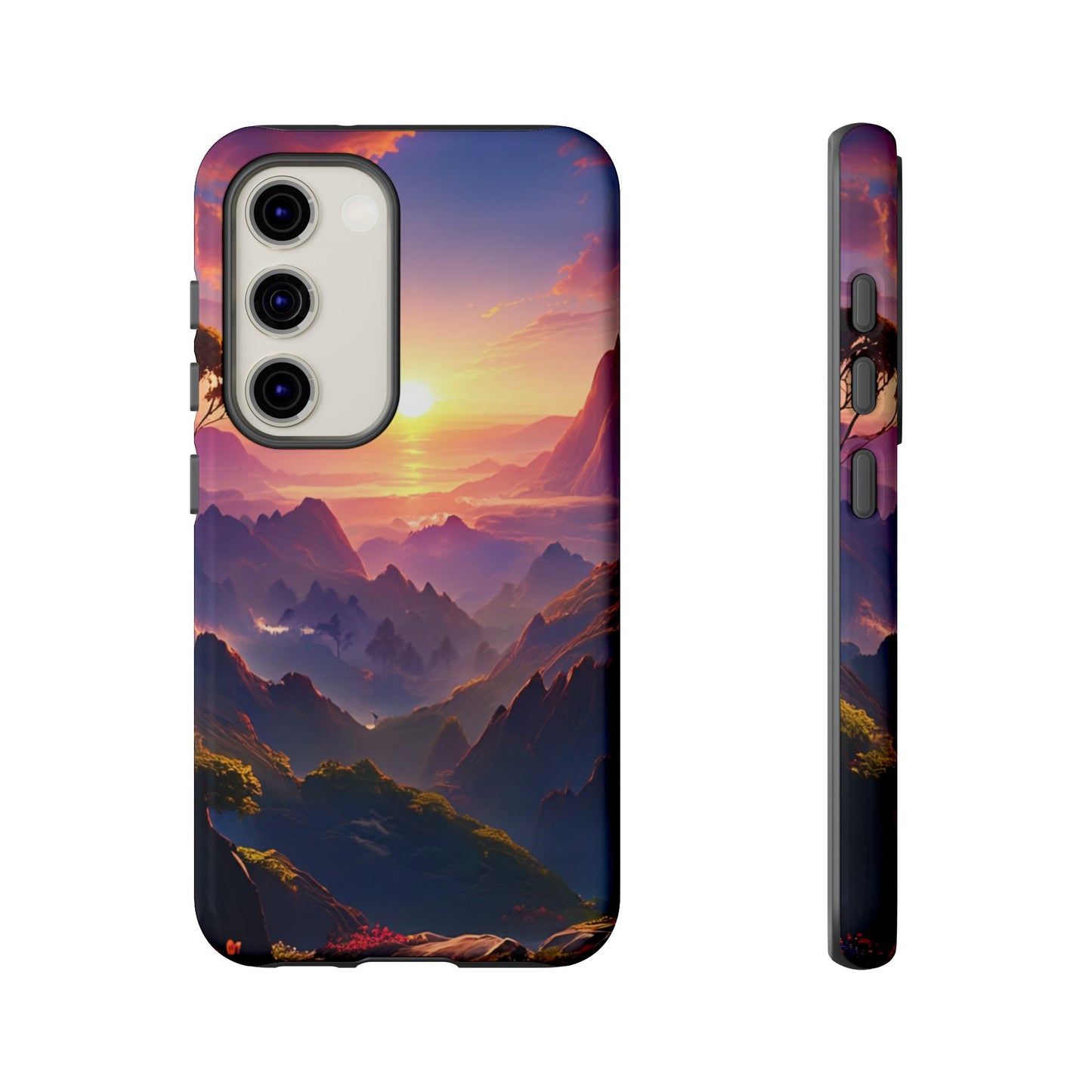 Samsung Tough Case Sunset Landscape Illustration