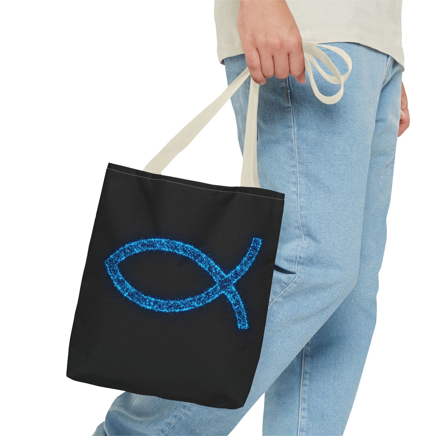 Sparkling Fish Symbol Tote Bag - Inspirational Vibes