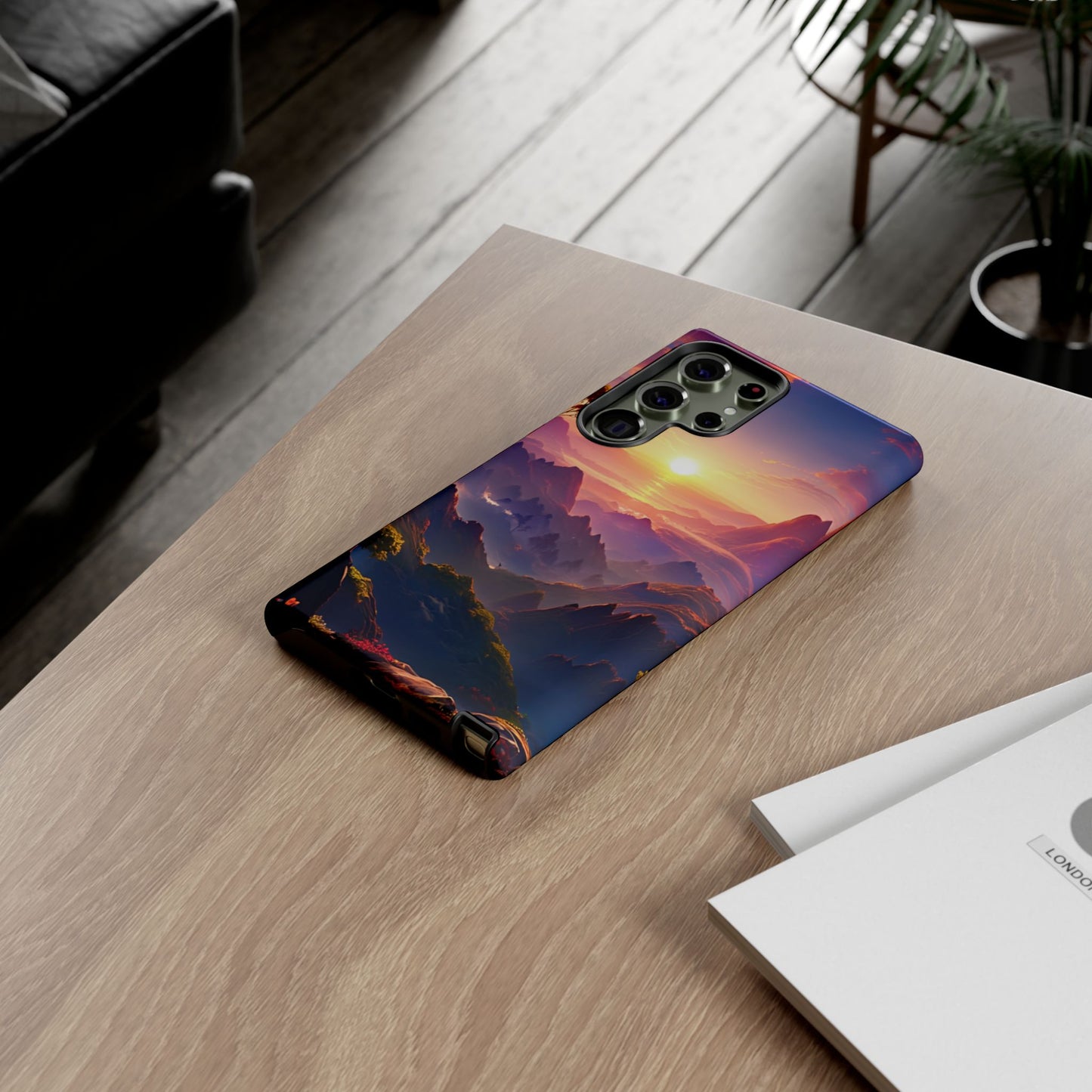 Samsung Tough Case Sunset Landscape Illustration