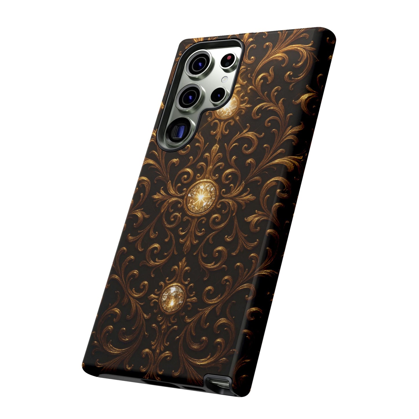 Luxury Baroque Samsung Case β Elegant Gold Ornate Floral Phone Cover for Galaxy
