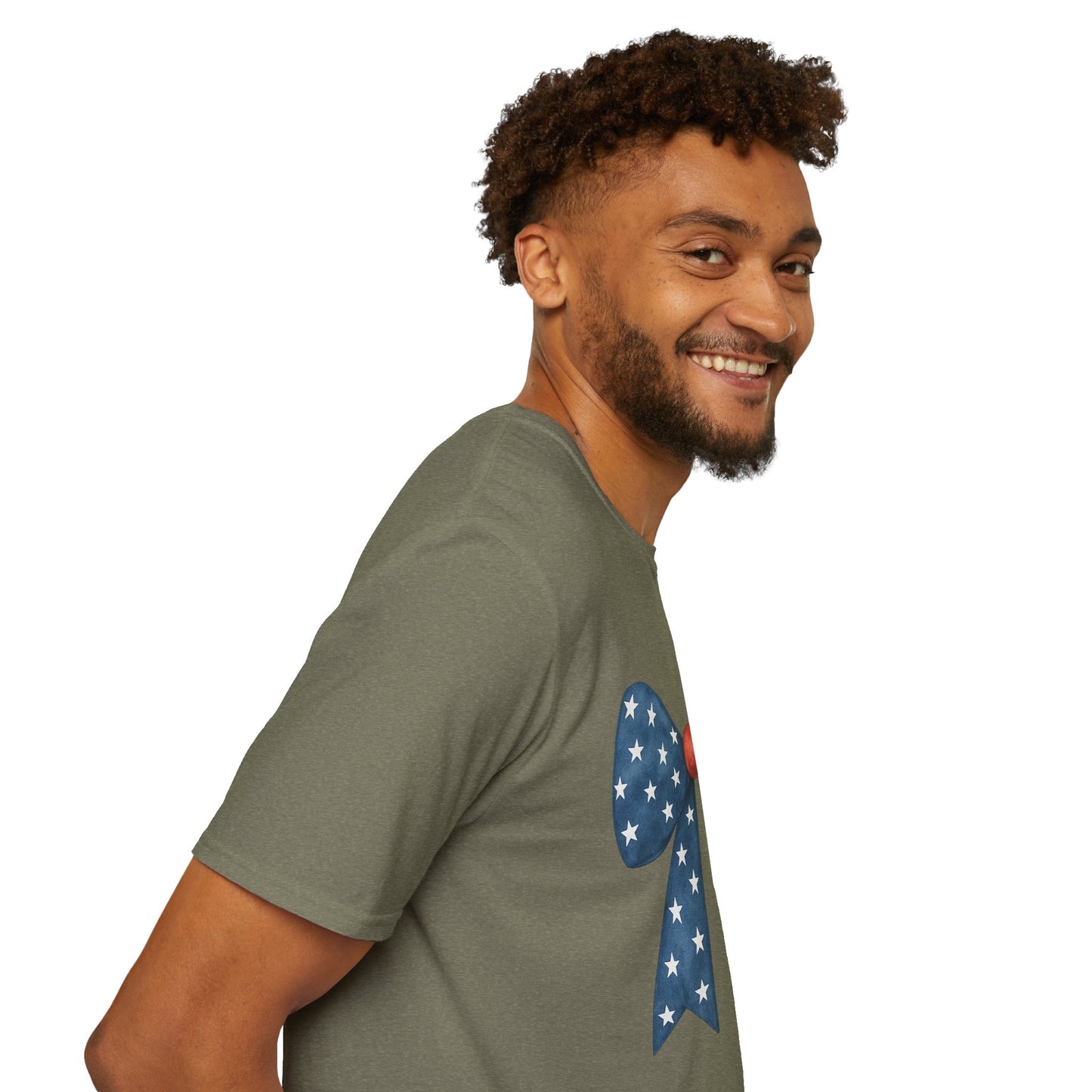 Patriotic Bow USA T-Shirt | 4th of July Shirt | American Flag Bow Tee | Independence Day Shirt | July 4th Graphic Tee | USA Pride Shirt