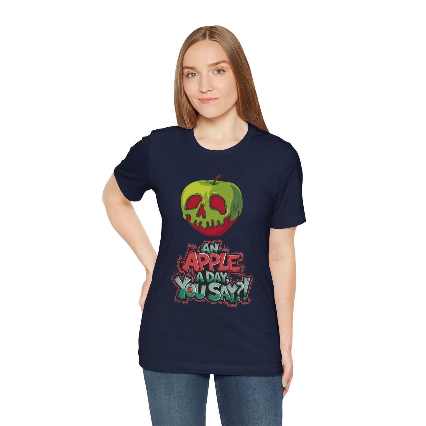 Funny Apple Skull Shirt – An Apple A Day You Say? – Grunge Fruit Tee – Y2K Nostalgia T‑Shirt – Gift for Fruit Lovers